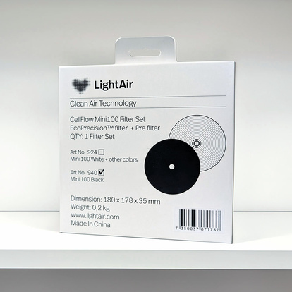 Filter till LightAir CellFlow Mini 100, 2 pack Svart