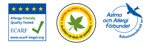 ECARF, UK Seal of approval, Astma och allergiförbunder logotyper