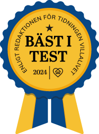 Bäst-i-test logga från Villalivet
