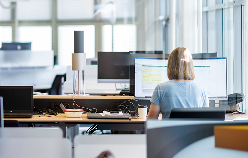 Kontor med IonFlow-luftrenare