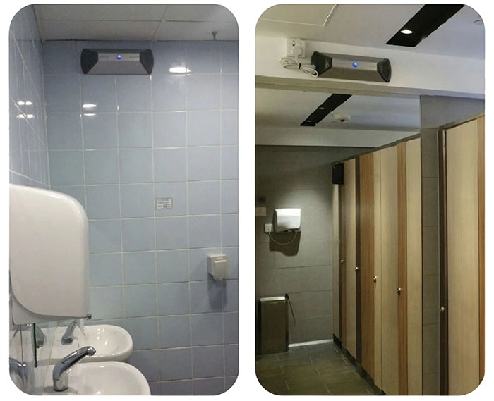 Exempelbilder p&aring; Biozone AirCare luftrenare p&aring; toaletter