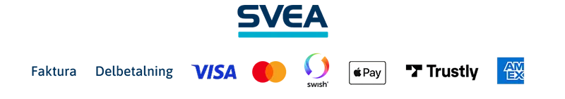 Bild: Ikoner f&ouml;r betals&auml;tten i SveaCheckout, Swish, Faktura, Kort, ApplePay m.m.