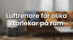 Förslag på luftrenare för olika stora rum